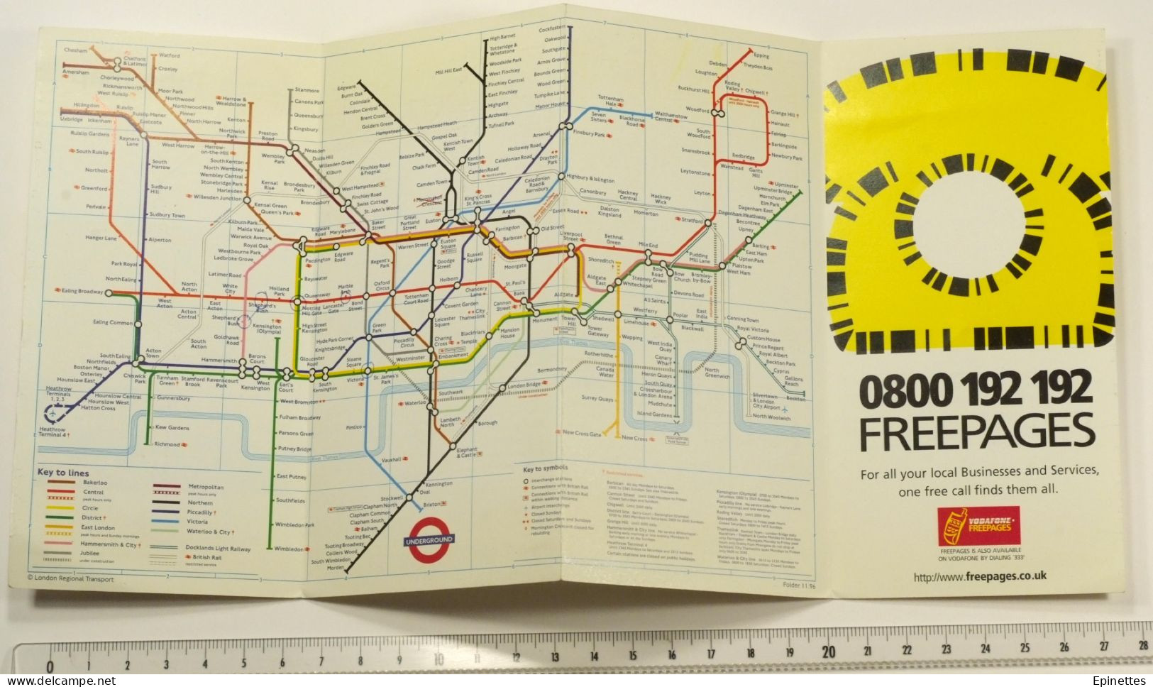 Petit Plan Dépliant, Métro De Londres 1996 - London Tube Map, Underground, London Transport - Europa