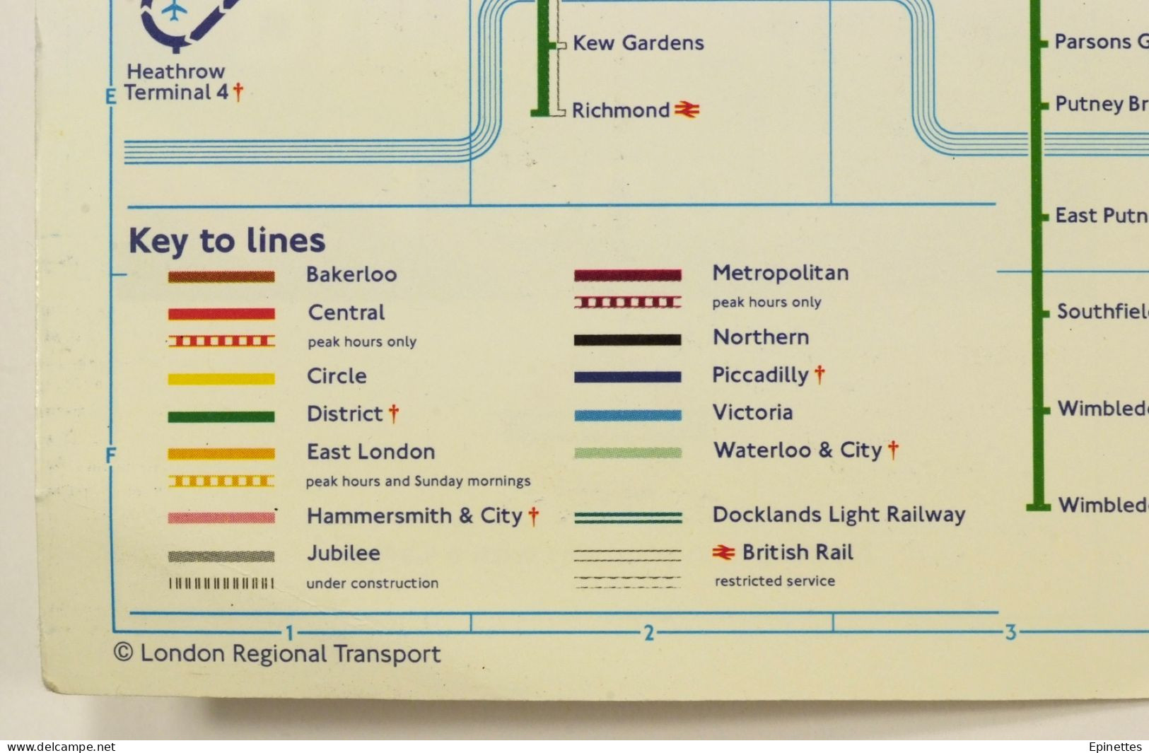 Petit Plan Dépliant, Métro De Londres 1996 - London Tube Map, Underground, London Transport - Europe