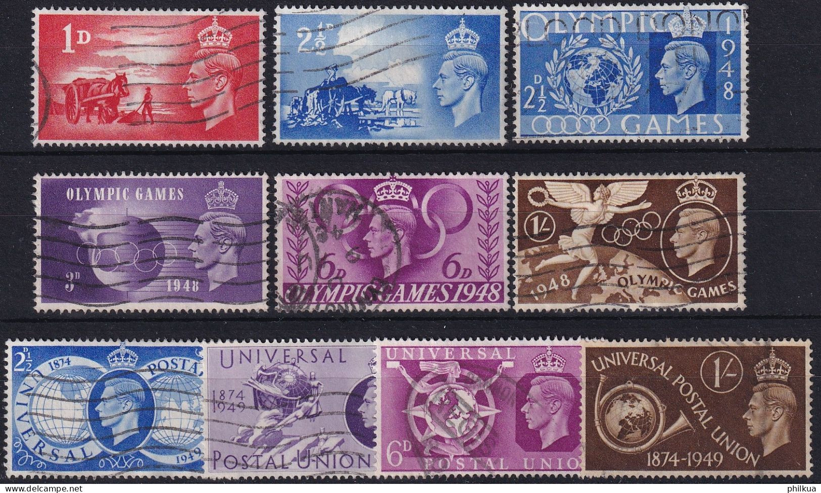 MiNr. 235 - 244 Großbritannien - Gestempelt - Used Stamps