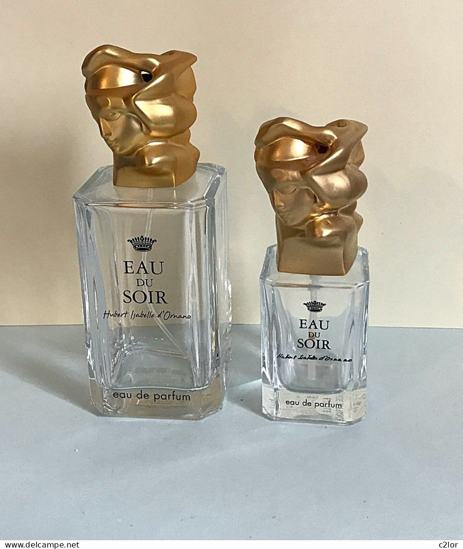 2 Flacons Spray " EAU DU SOIR " Hubert Isabelle D'ORNANO (Sisley) EDP 100 Et 30 Ml VIDES - Bottles (empty)