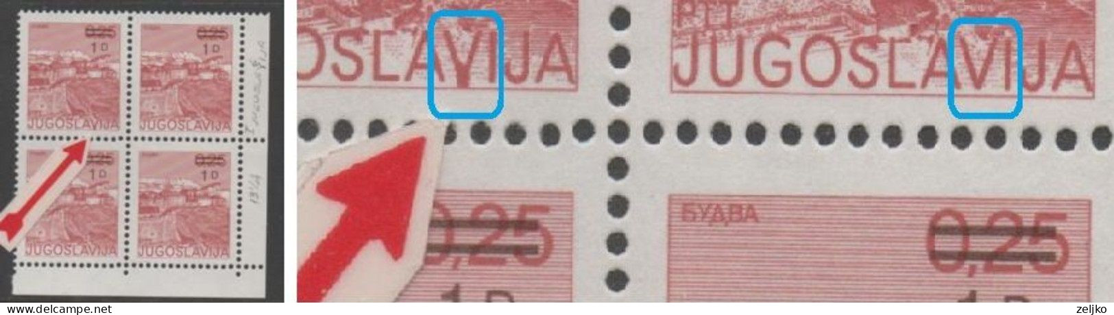 Yugoslavia, Error, MNH, 1985, Michel 2137, Y Instead Of V In JUGOSLAVIJA - Geschnittene, Druckproben Und Abarten