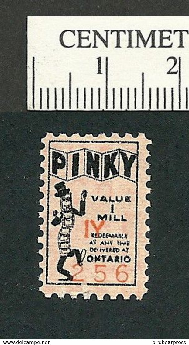 B60-47 CANADA Pinky Trading Stamp 1 Mill 5h Ontario MNH Pixellated Printing - Local, Strike, Seals & Cinderellas