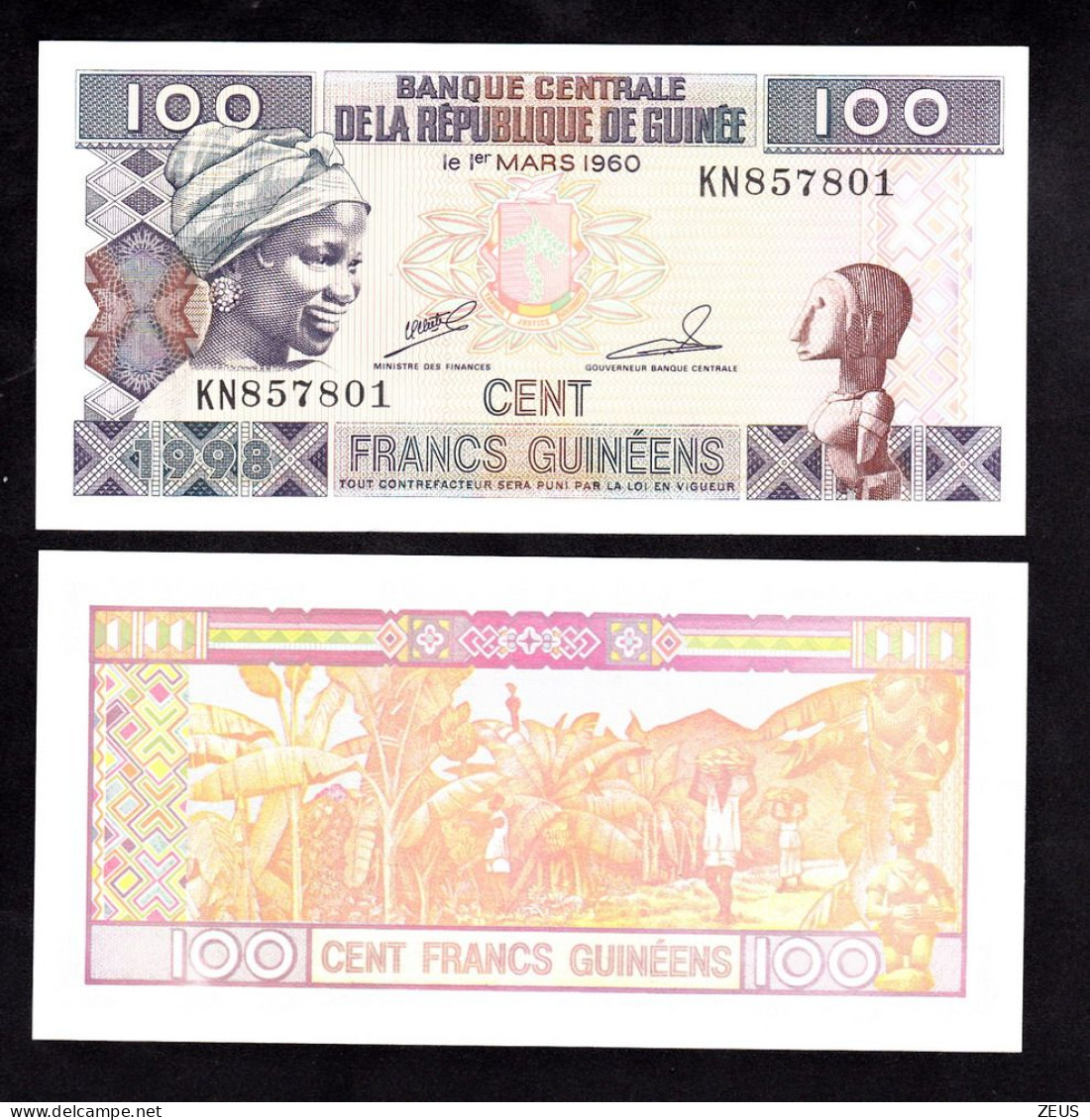 GUINEA 100 FRANCS 1998 PIK 35 FDS - Guinea