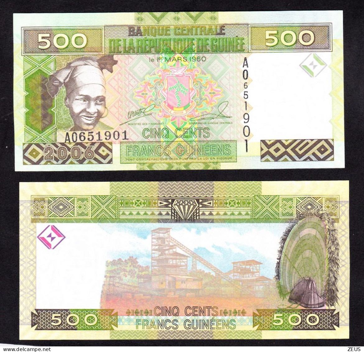 GUINEA 500 FRANCS 2006 PIK 39 FDS - Guinée