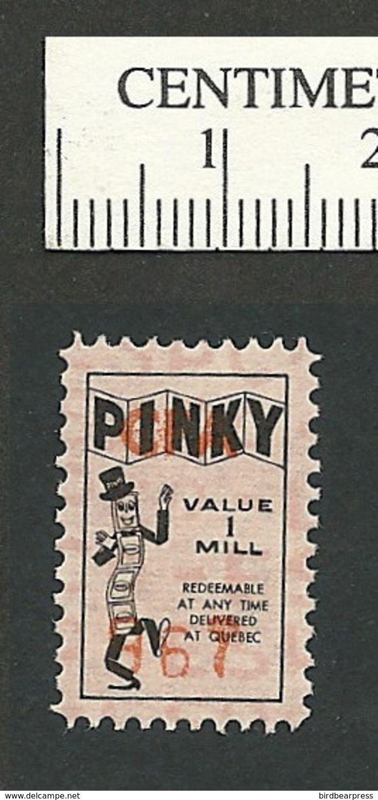 B49-08 CANADA Pinky Trading Stamp 1 Mill 1i Quebec MNH - Werbemarken (Vignetten)