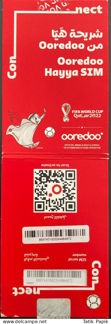 Qatar Fifa World Cup Ooredoo Phone Card Telephone Football SIM GSM Never Used Mobile Football New Telecom 3G 4G 5G Laeeb - Qatar