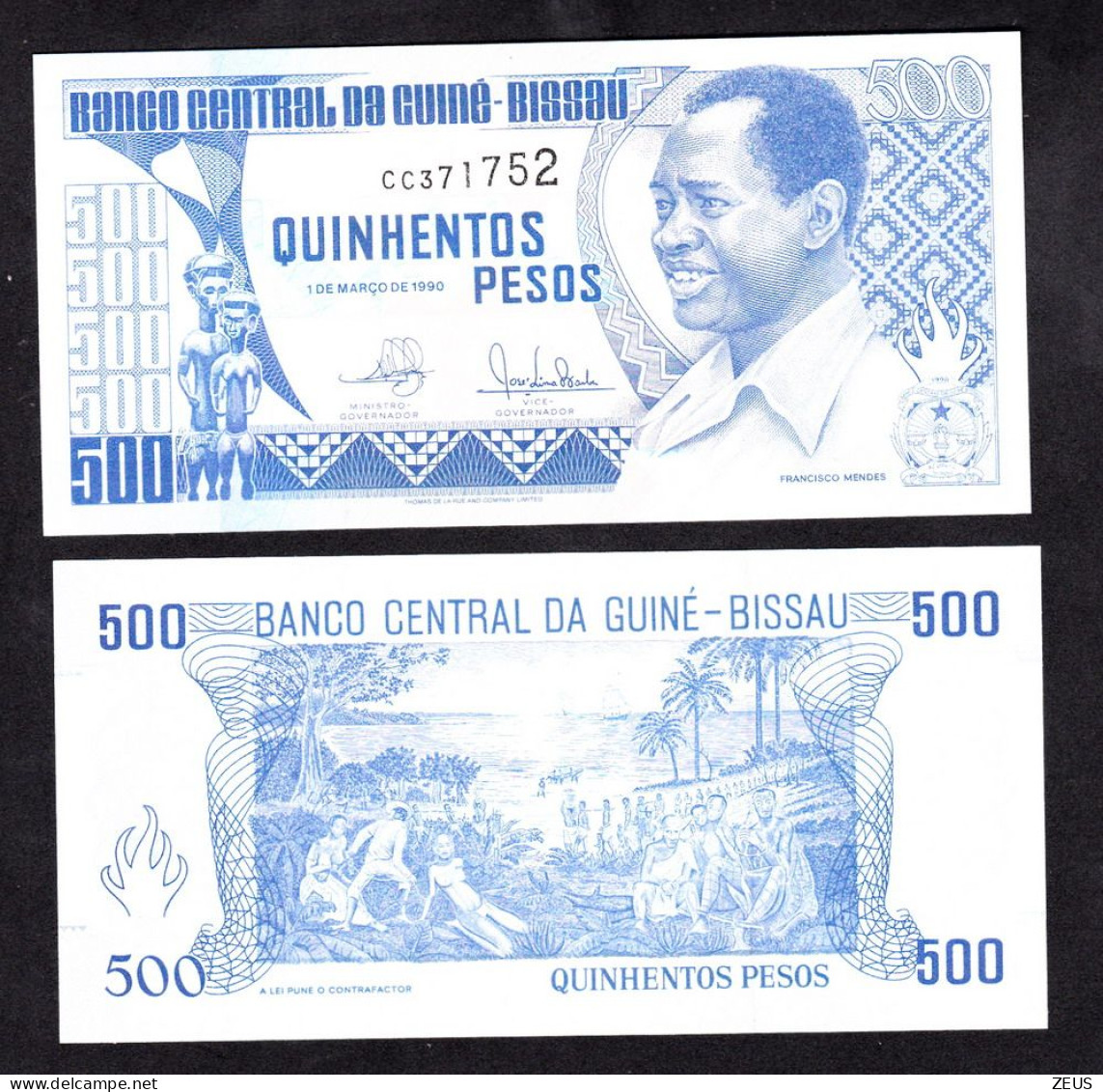 GUINEA BISSAU 500 PESOS 1990 PIK 12 FDS - Guinea–Bissau