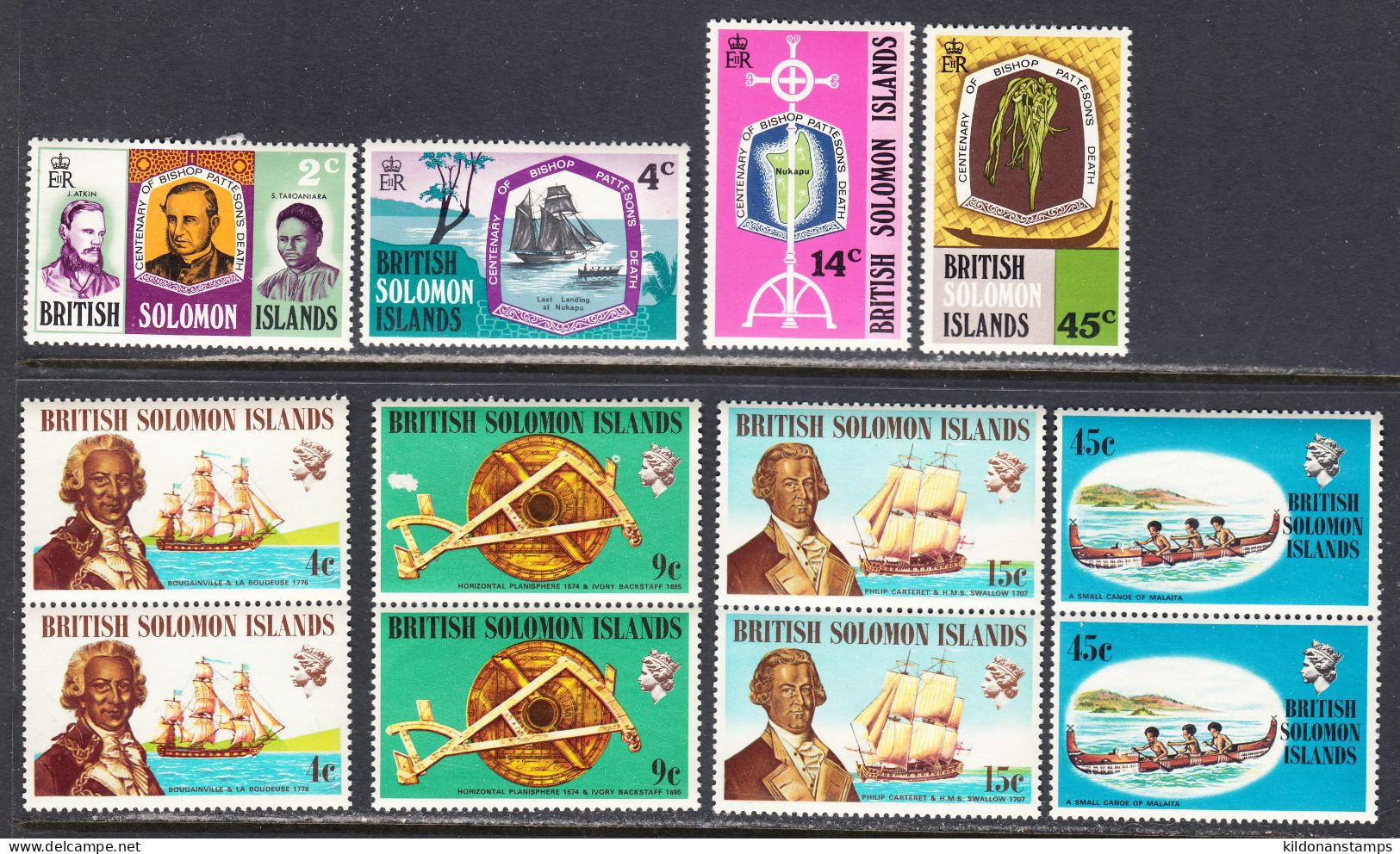 British Solomon Isles 1970-72 Mint No Hinge, See Notes, Sc# 204-207,210-211,214-221,228-231,SG - Iles Salomon (...-1978)