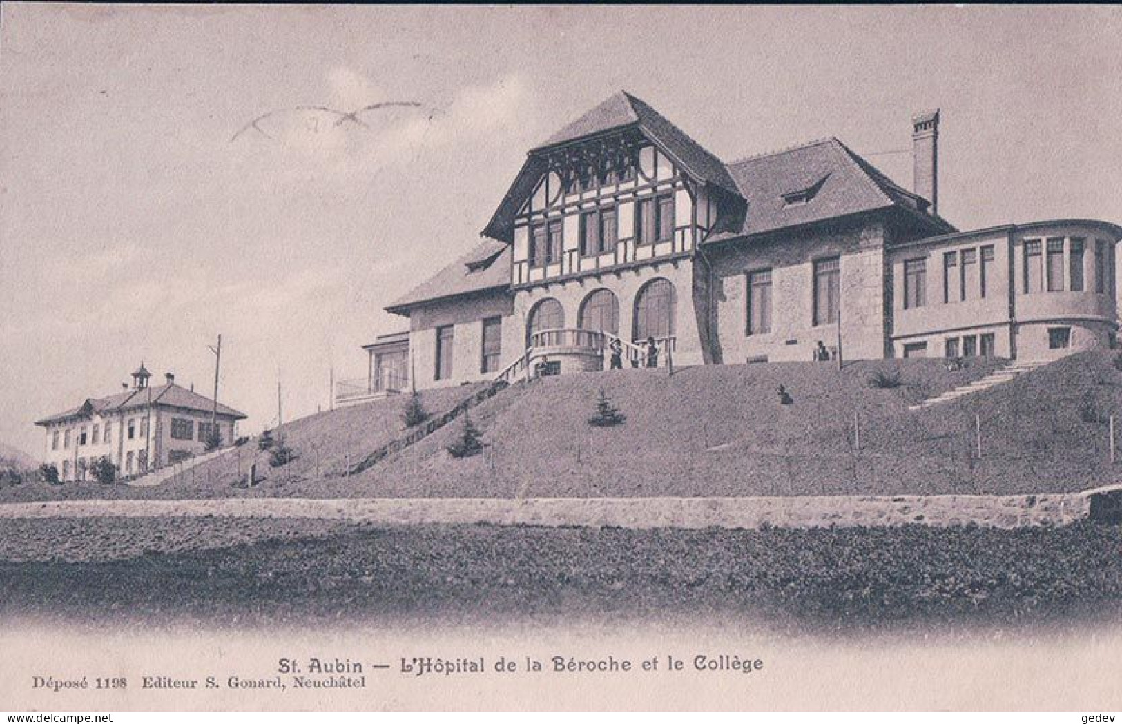 St Aubin, Hôpital De La Béroche Et Collège (1198) - Saint-Aubin/Sauges