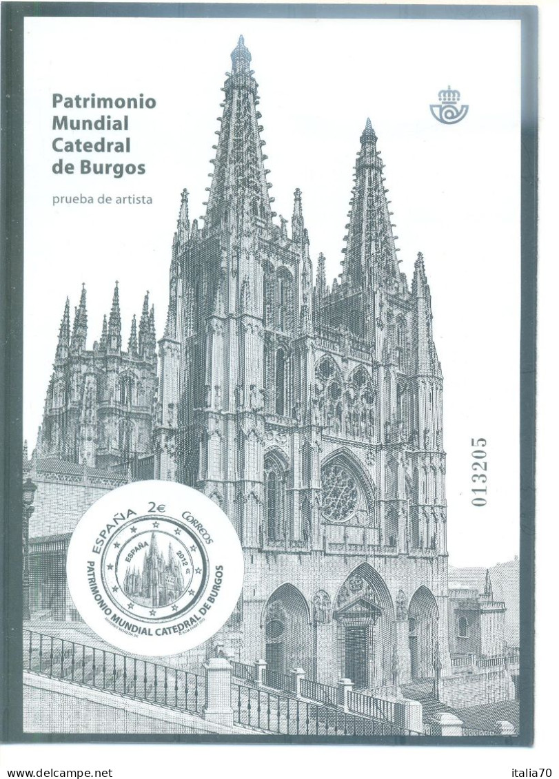 ESPAÑA PRUEBA  Nº. 107 CATEDRAL DE BURGOS (2012) EDIFIL NUEVO - Proeven & Herdrukken