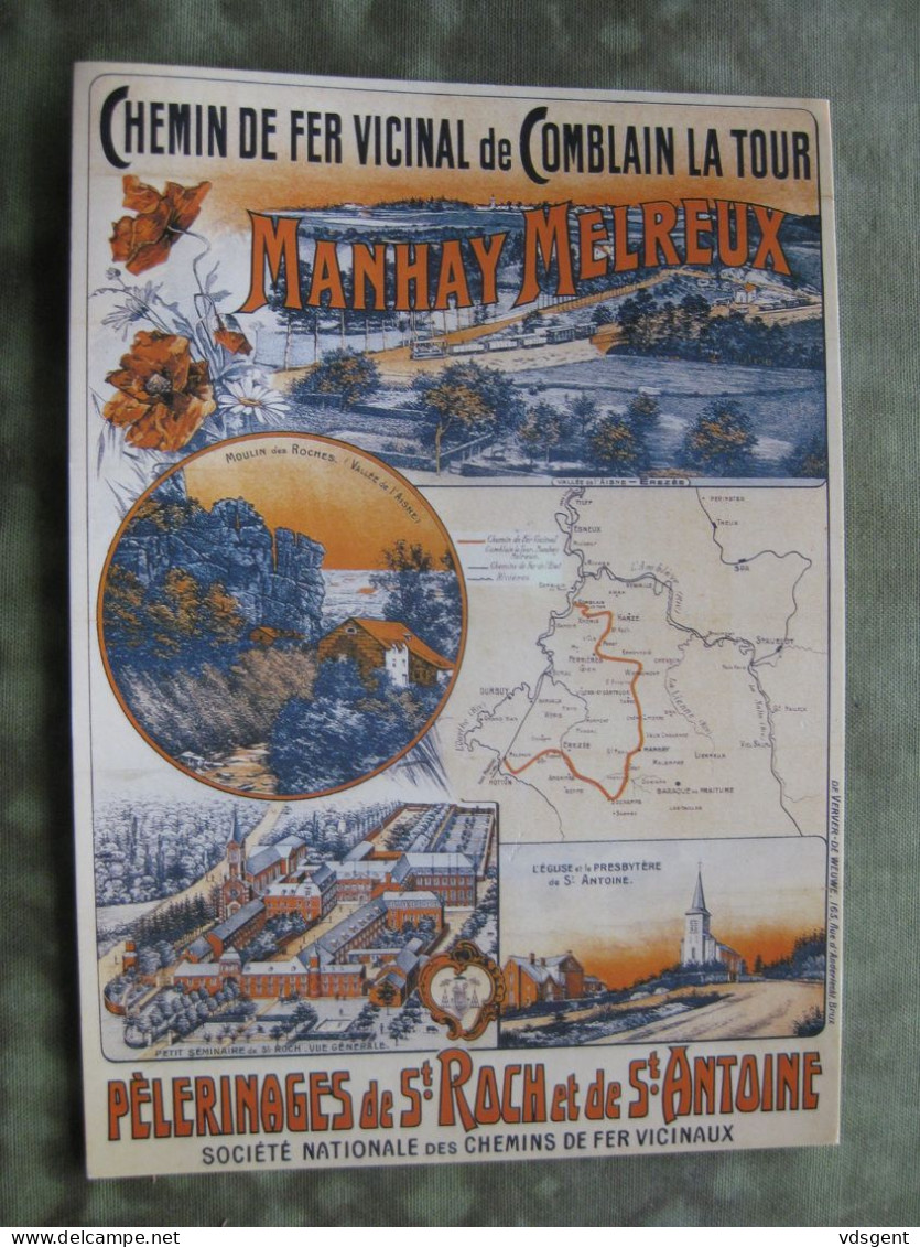 AFFICHE SNCV ( Ed. Nels ) - Manhay