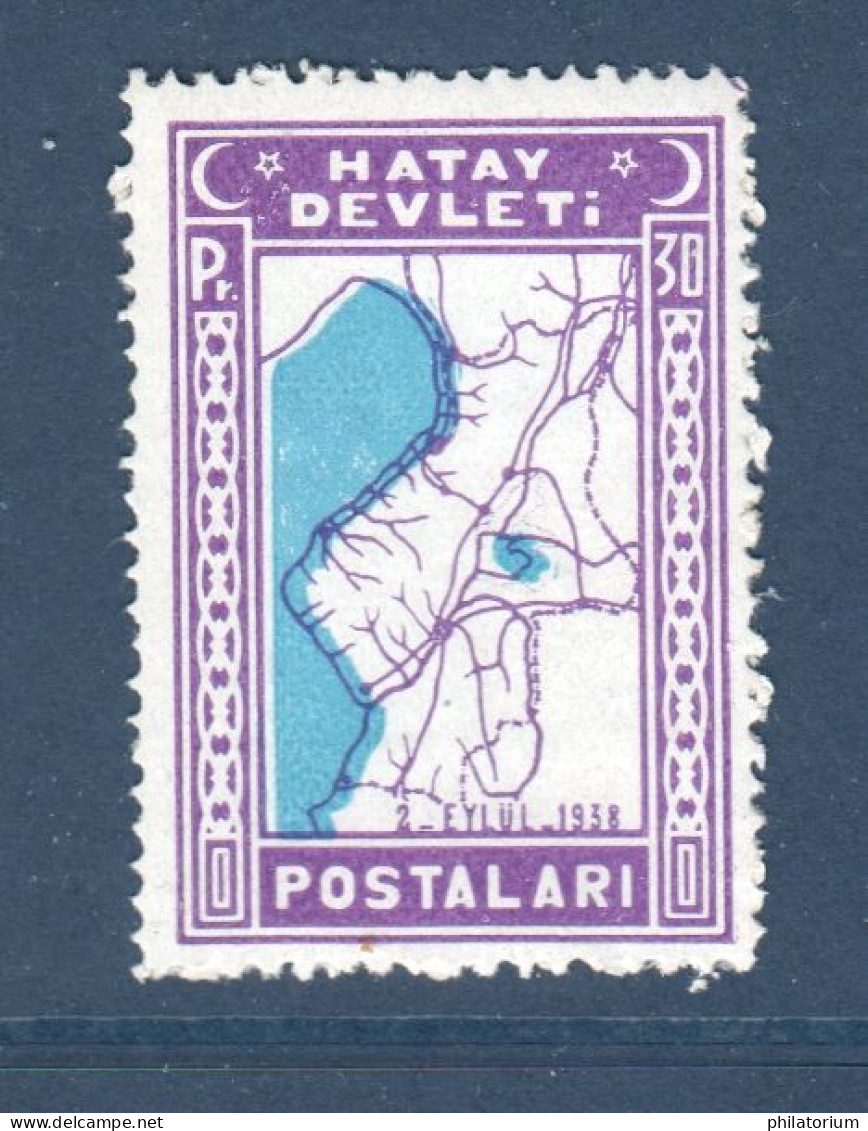 Turquie, HATAY DEVLETI, 1939, 30 Sant., **, - 1934-39 Sandjak D'Alexandrette & Hatay