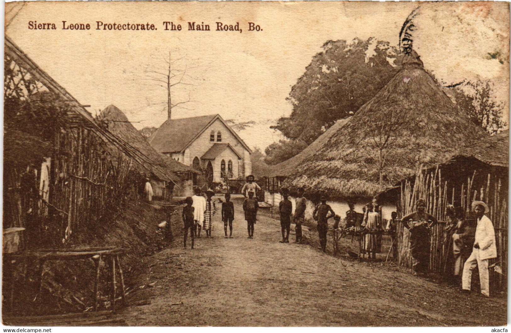 PC SIERRA LEONE, PROTECTORATE, THE MAIN ROAD, Vintage Postcard (b49917) - Sierra Leone
