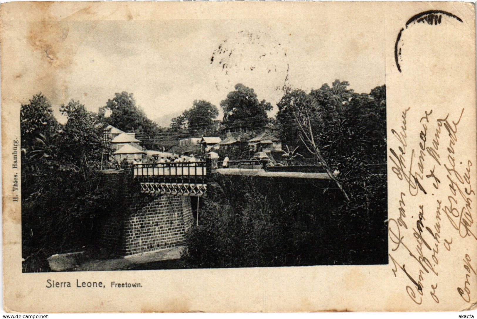 PC SIERRA LEONE, FREETOWN, GENERAL VIEW, Vintage Postcard (b49919) - Sierra Leone