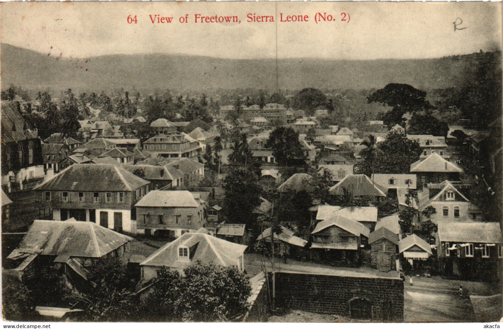 PC SIERRA LEONE, VIEW OF FREETOWN, Vintage Postcard (b49929) - Sierra Leone