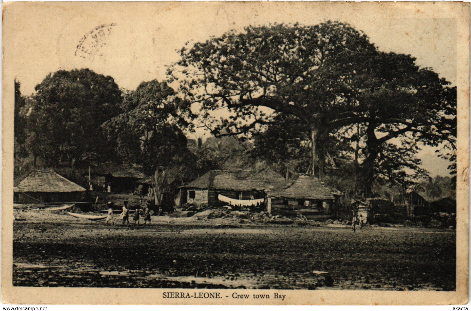 PC SIERRA LEONE, CREW TOWN BAY, Vintage Postcard (b49931) - Sierra Leone