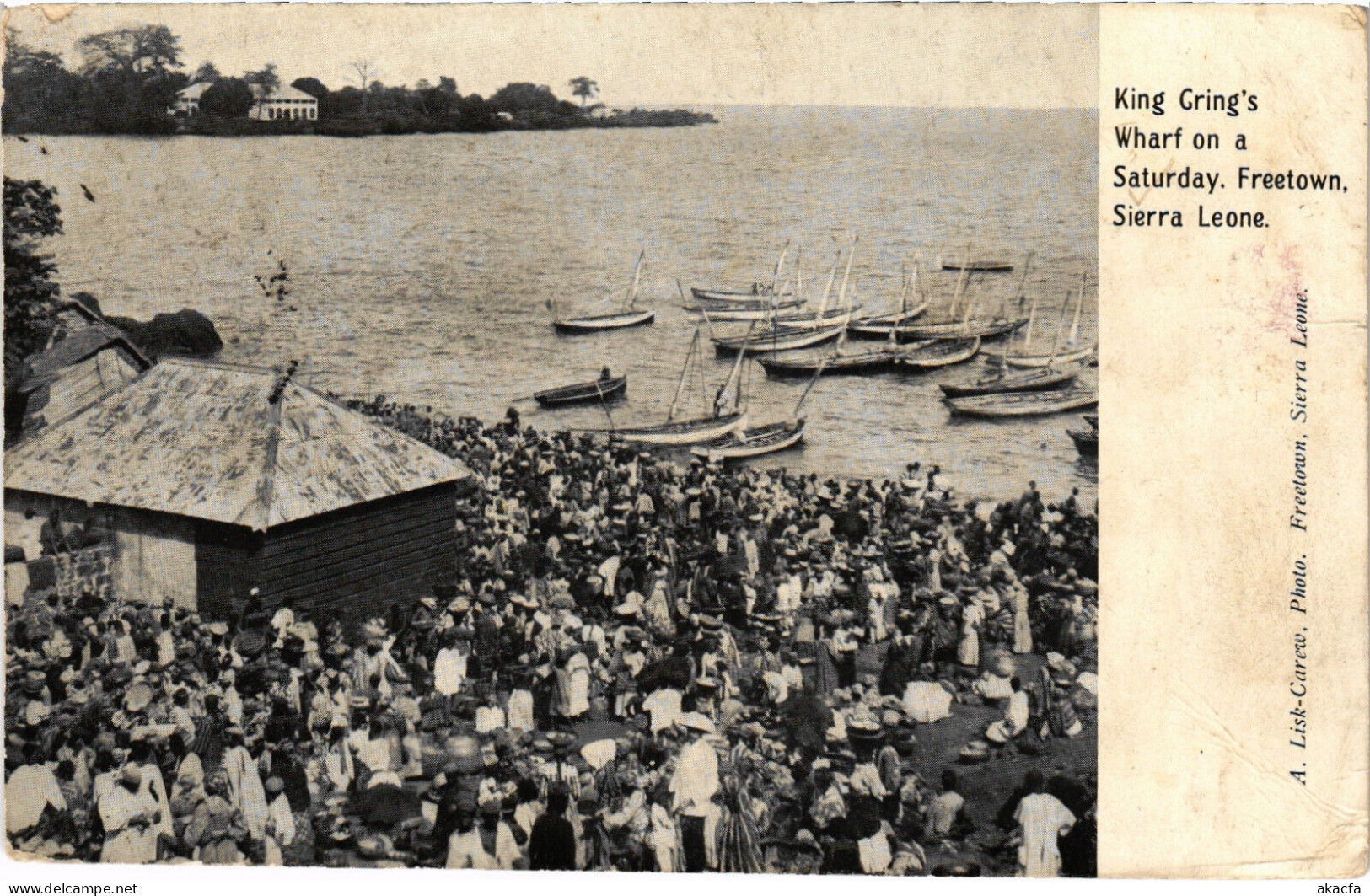 PC SIERRA LEONE, FREETOWN, KING GRING'S WHARF, Vintage Postcard (b49932) - Sierra Leone