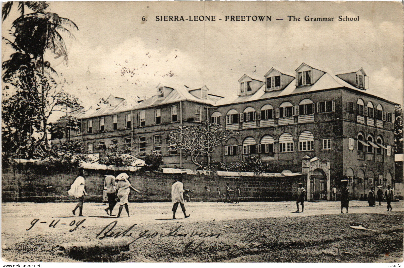PC SIERRA LEONE, FREETOWN, GRAMMAR SCHOOL, Vintage Postcard (b49936) - Sierra Leone