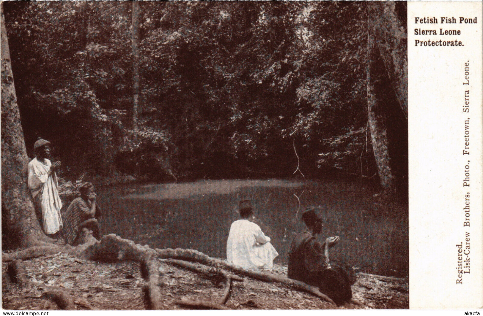 PC SIERRA LEONE, FETISH FISH POND, Vintage Postcard (b49948) - Sierra Leone