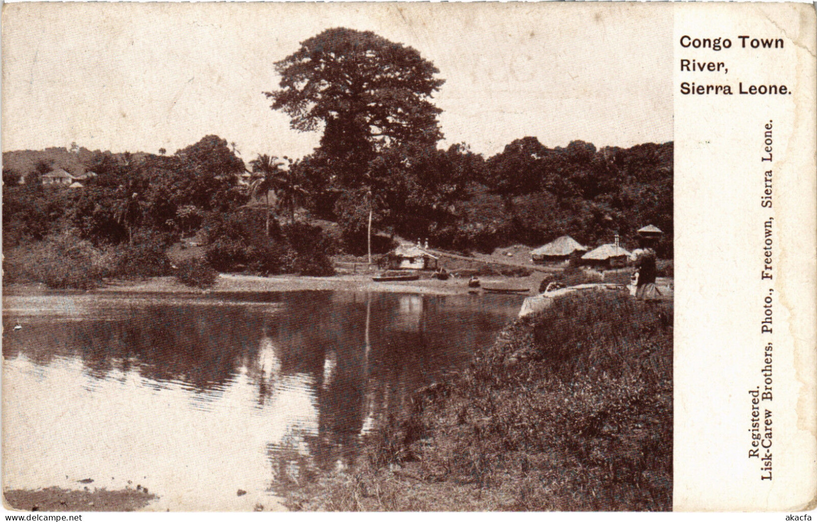 PC SIERRA LEONE, CONGO TOWN RIVER, Vintage Postcard (b49954) - Sierra Leone