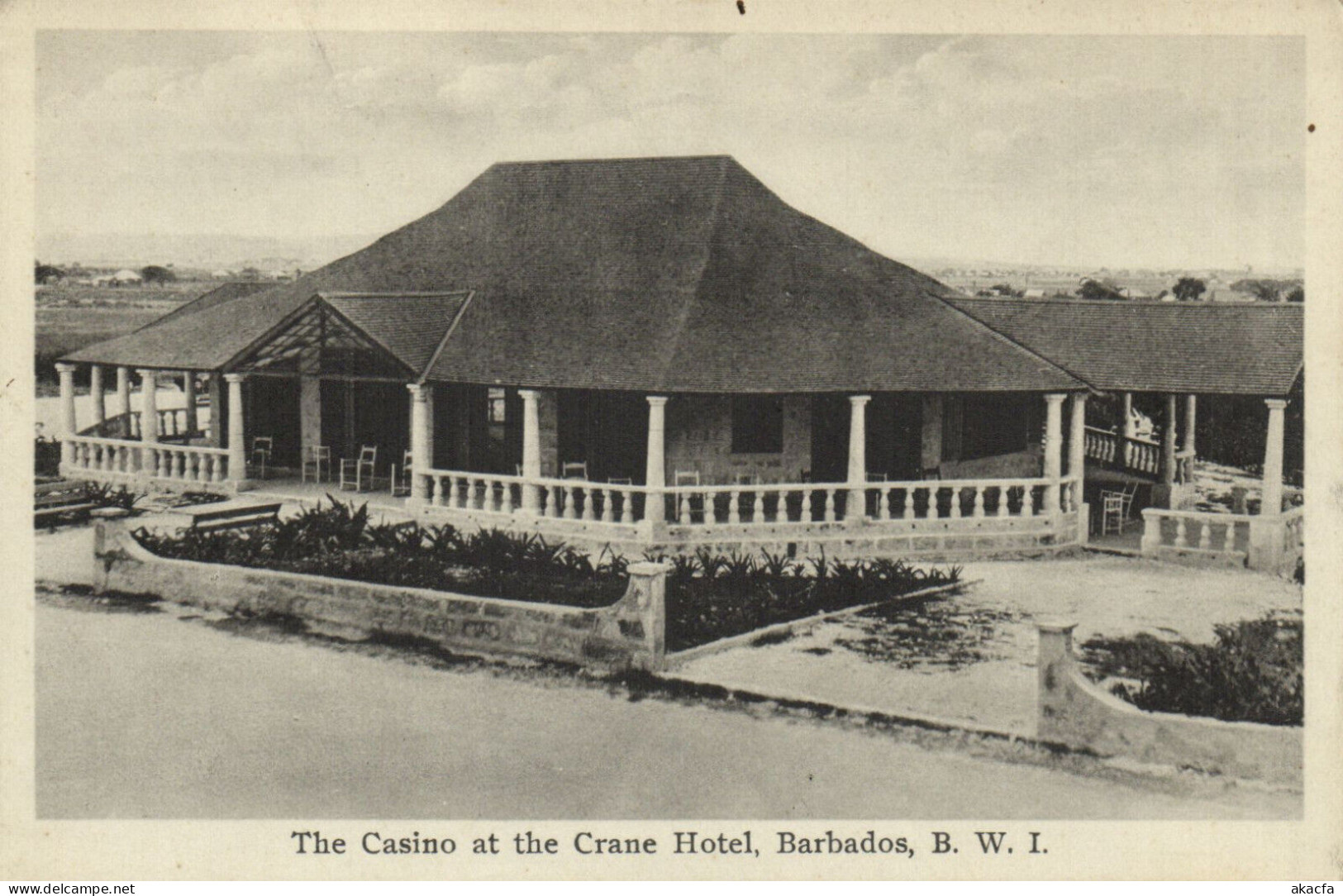 PC BARBADOS, CASINO AT THE CRANE HOTEL, Vintage Postcard (b50058) - Barbades