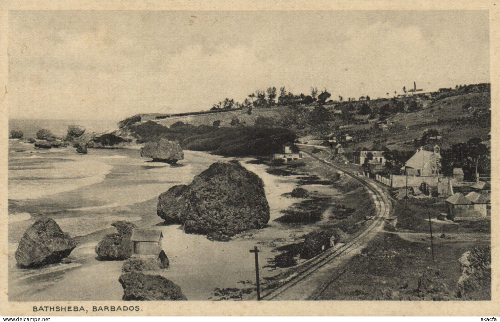 PC BARBADOS, BATHSHEBA COASTAL SCENE, Vintage Postcard (b50057) - Barbados