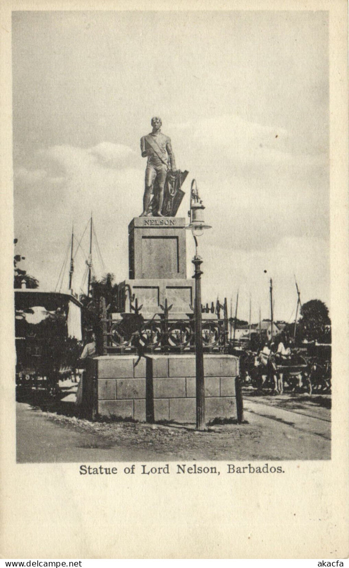 PC BARBADOS, STATUE OF LORD NELSON, Vintage Postcard (b50061) - Barbados