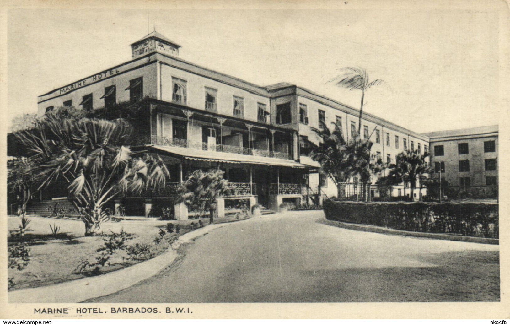 PC BARBADOS, MARINE HOTEL, Vintage Postcard (b50060) - Barbades