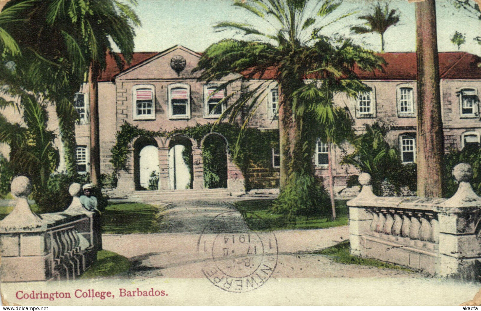 PC BARBADOS, CODRINGTON COLLEGE, Vintage Postcard (b50066) - Barbados