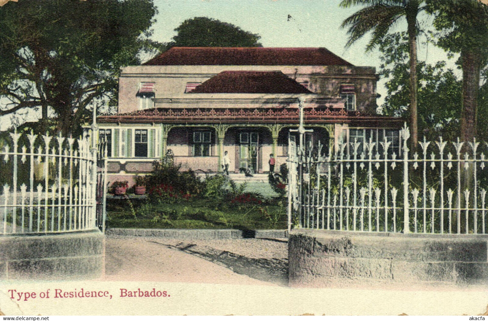 PC BARBADOS, TYPE OF RESIDENCE, Vintage Postcard (b50064) - Barbades