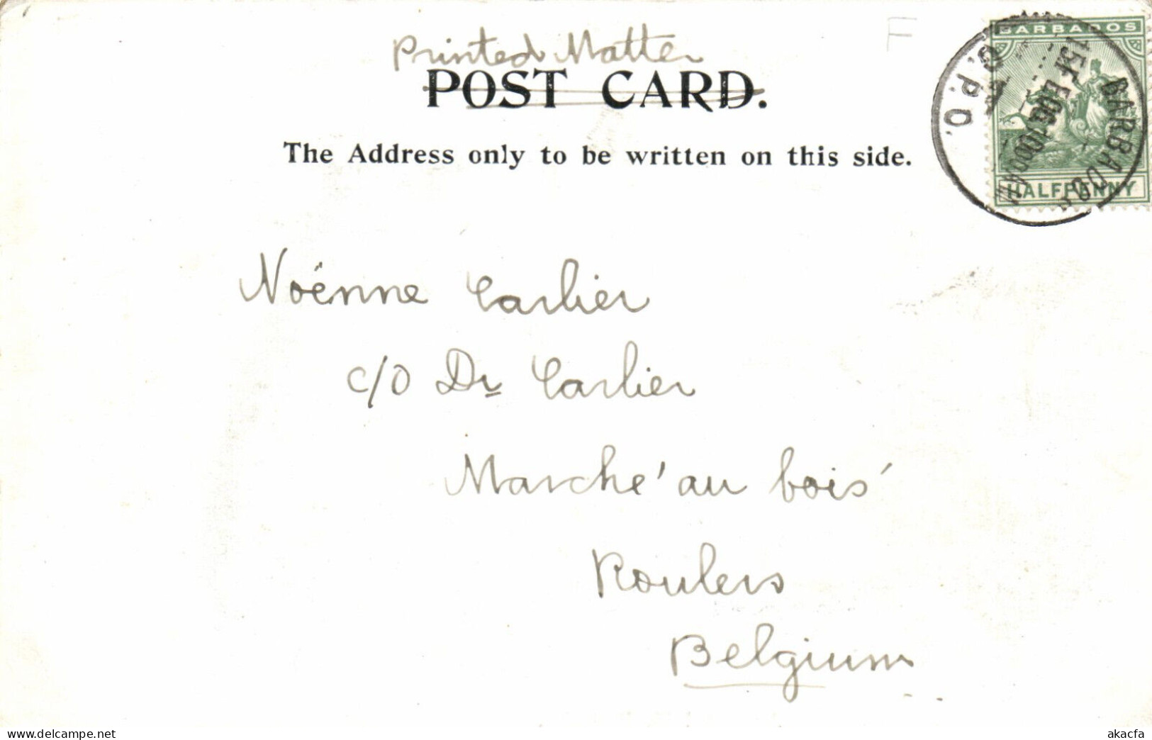 PC BARBADOS, AT GUN HILL, THE LION, Vintage Postcard (b50075) - Barbados