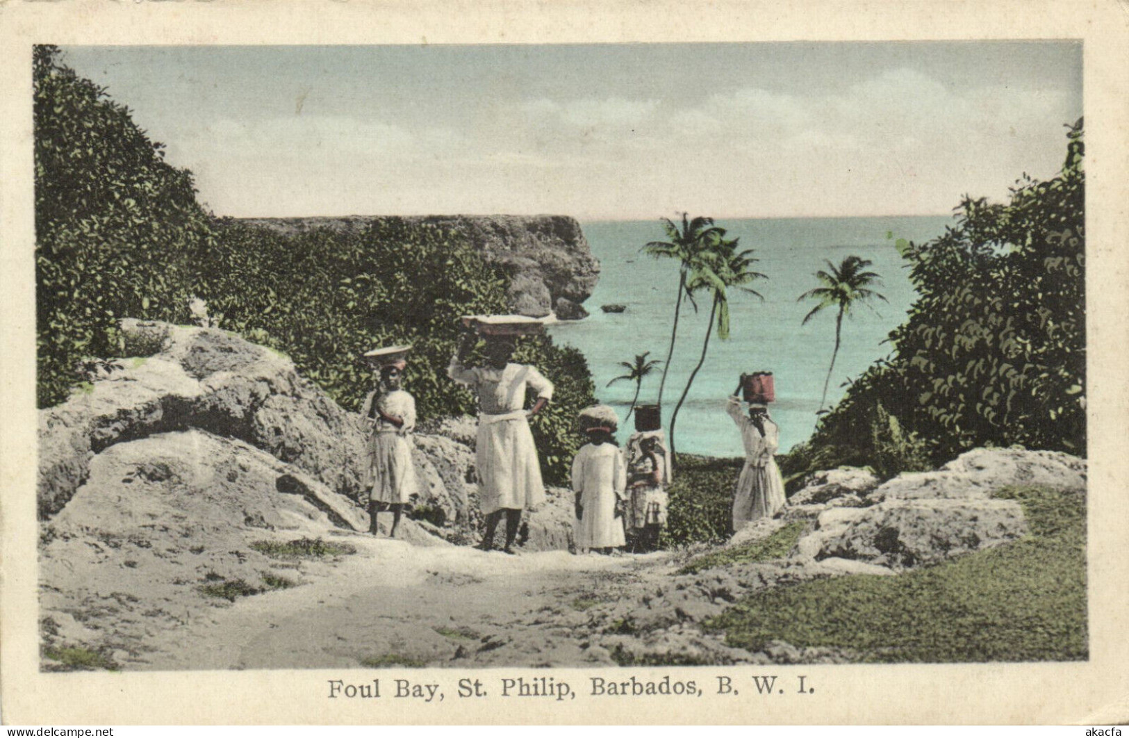 PC BARBADOS, FOUL BAY, ST. PHILIP, Vintage Postcard (b50076) - Barbades