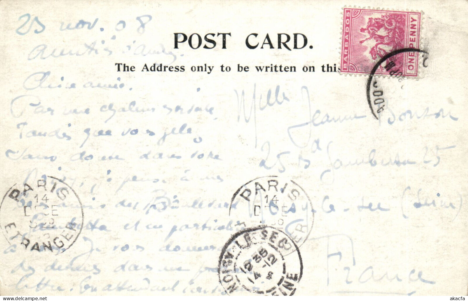 PC BARBADOS, JOES RIVER, Vintage Postcard (b50078) - Barbades