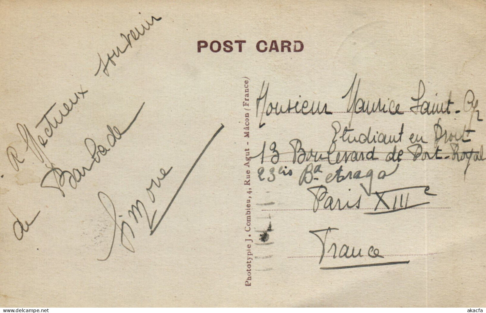 PC BARBADOS, GOVERNMENT HOUSE, Vintage Postcard (b50081) - Barbades