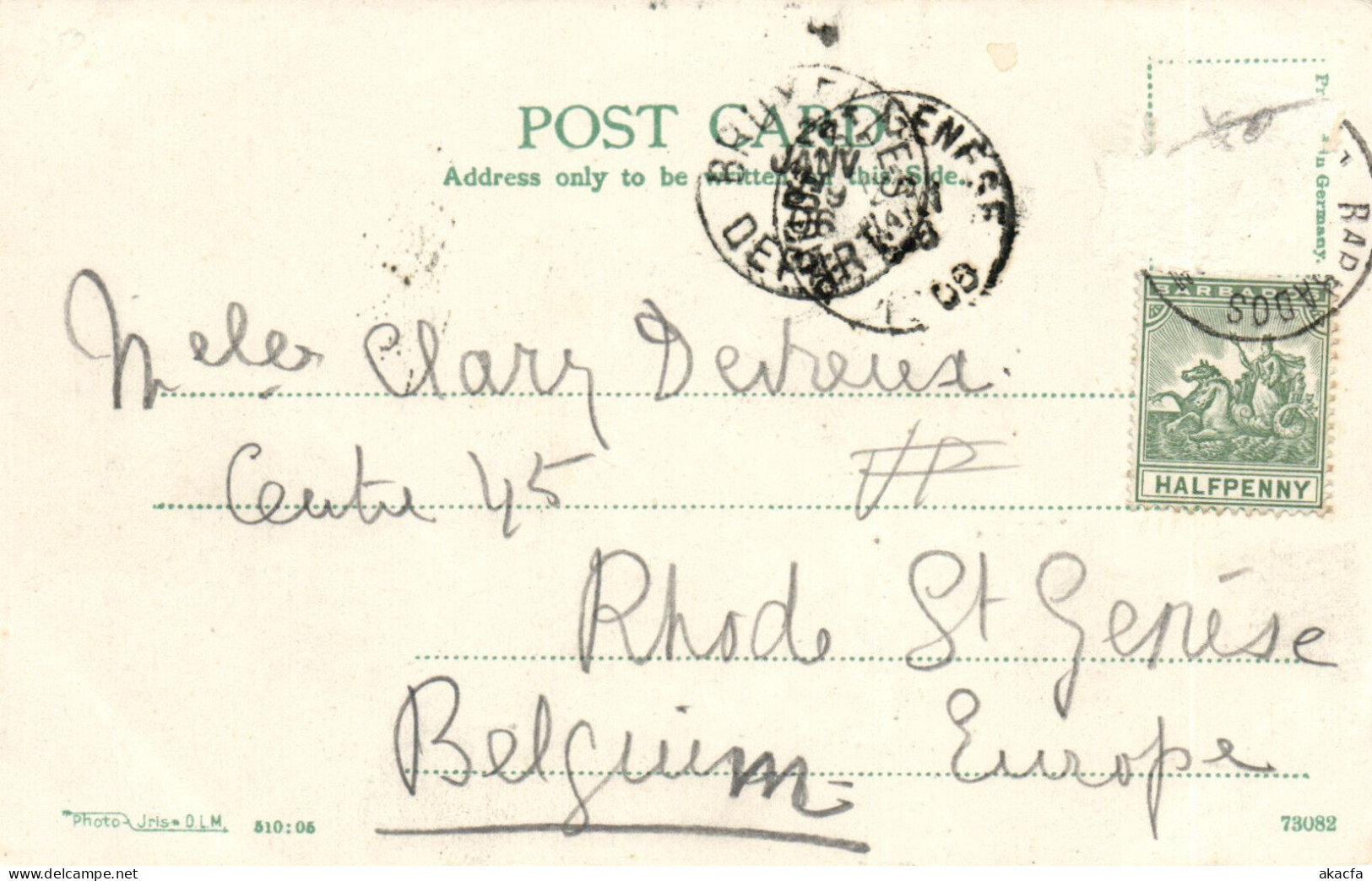 PC BARBADOS, STATUE OF LORD NELSON, Vintage Postcard (b50082) - Barbados