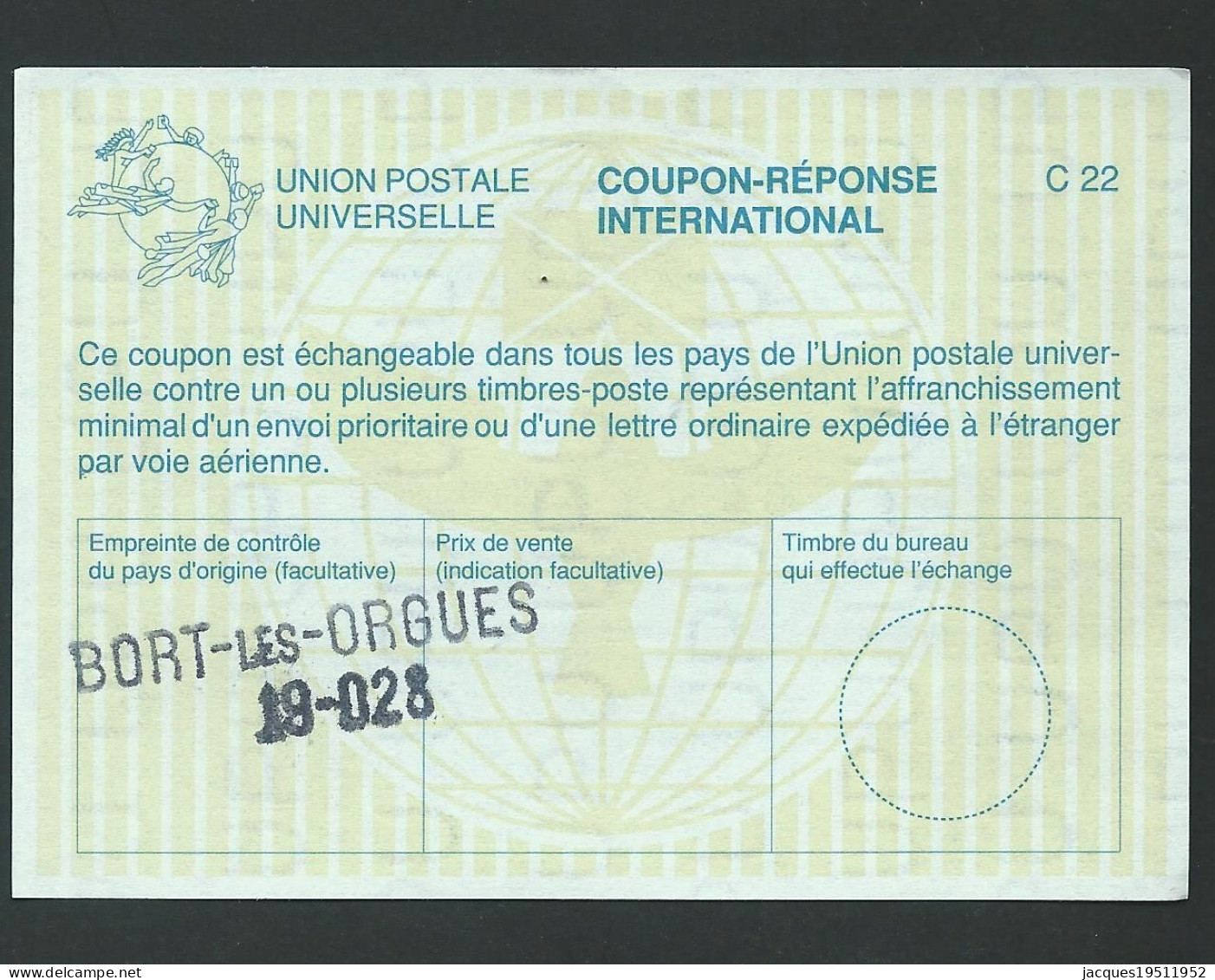 CP 23 - Coupon Réponse International C22 - Voie Aérienne - Antwoordbons