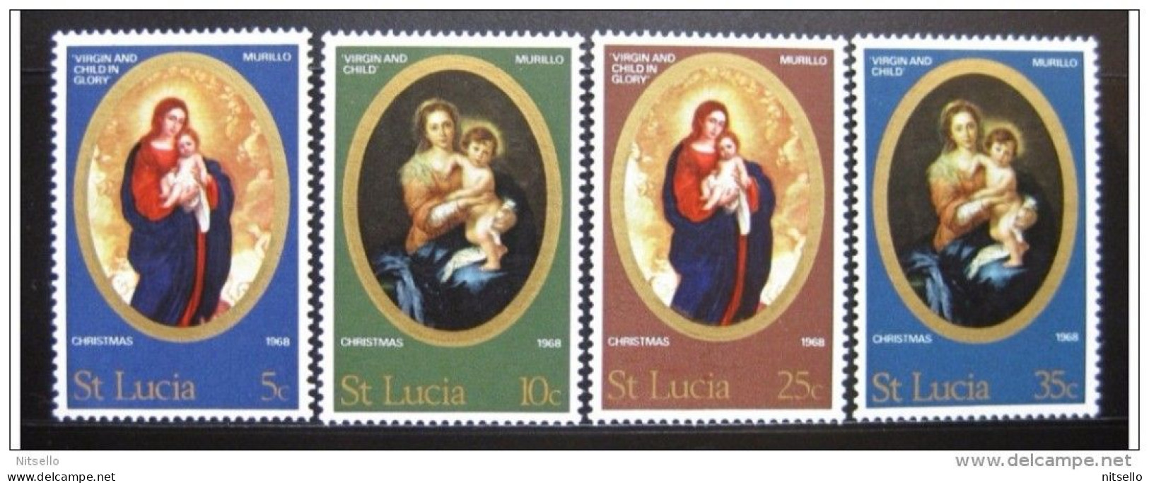 LOTE 1993  ///  STA LUCIA  CHRISTMAS 1968 Mi. 229/32 - Yv. 235/3885** MNH - St.Lucie (1979-...)