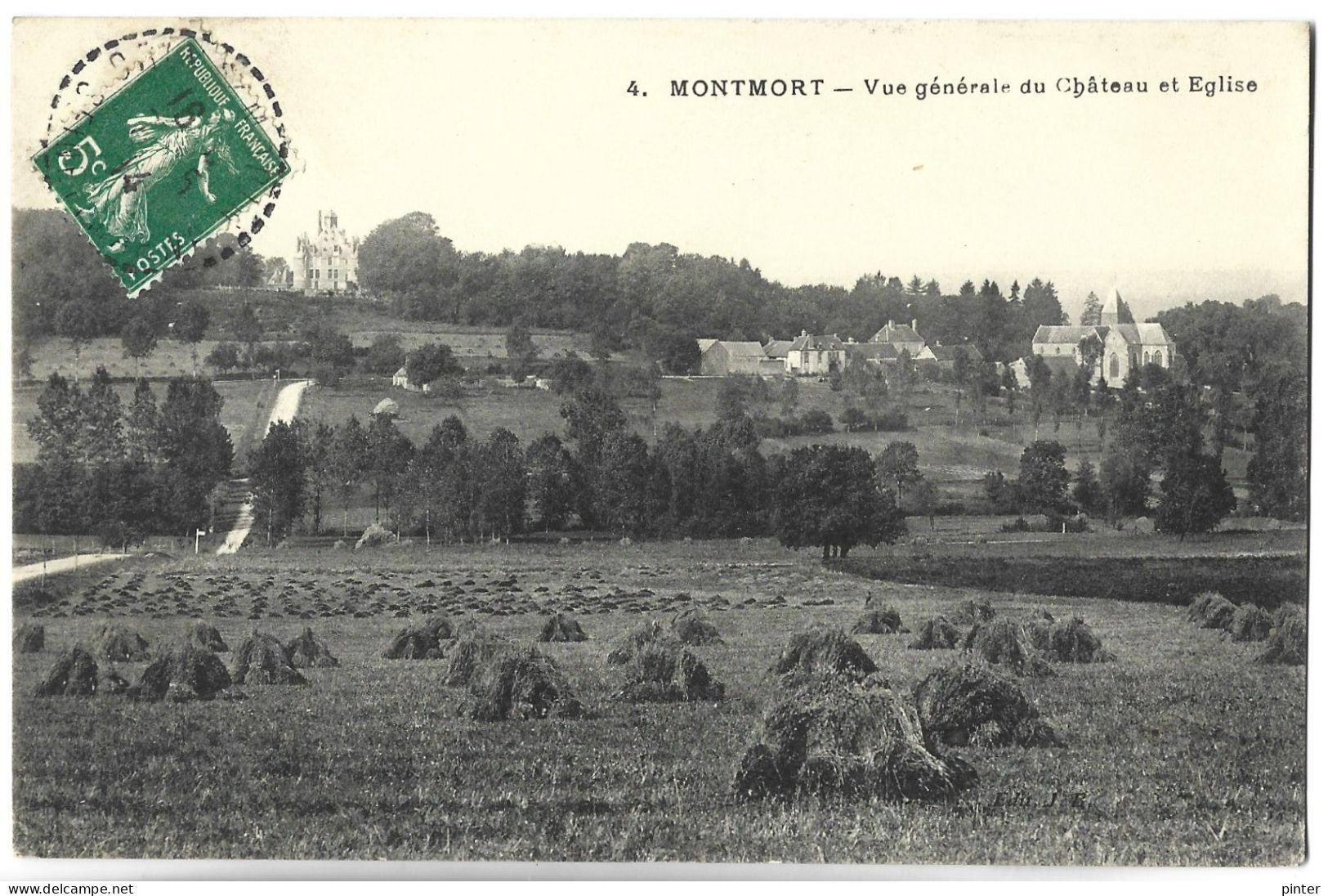 MONTMORT - Vue Générale Du Château Et Eglise - Montmort Lucy