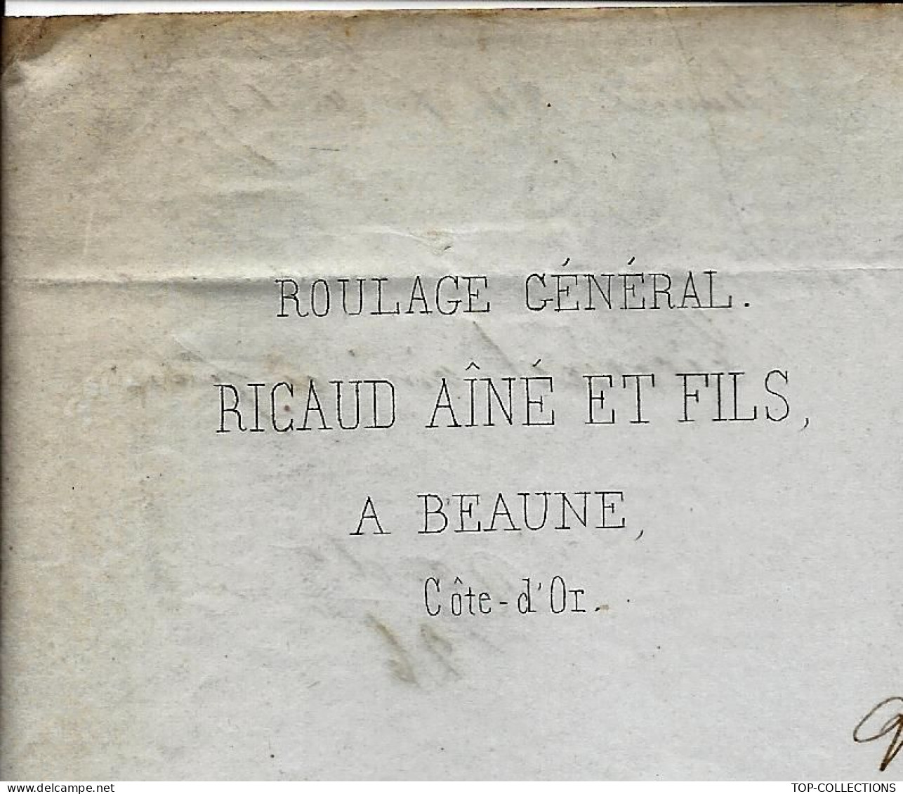 1855 Timbre Empire Non Dentelé  ENTETE ROULAGE TRANSPORT Ricaud  Beaune Cote D’Or Pour Directeur Des Houillères D’Epinac - 1800 – 1899