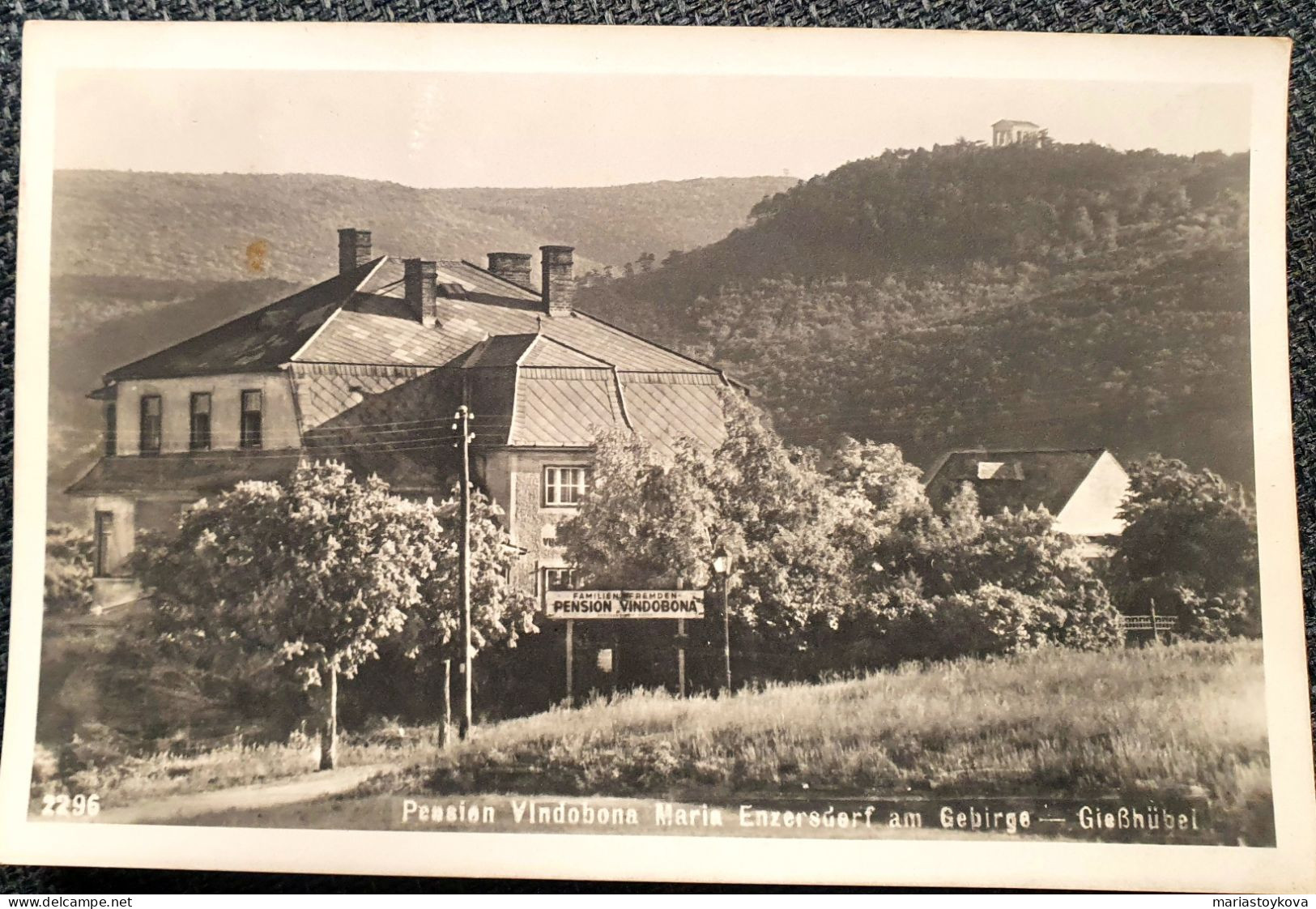 1933. Maria - Enzersdorf. Pension Vindobona M.E. Am Gebirge - Gießhübel - Maria Enzersdorf