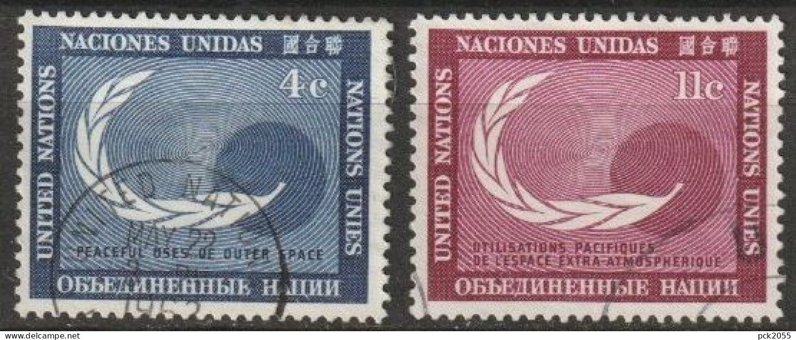 UNO New York 1962 Mi-Nr.122 - 123 O Gestempelt Friedliche Nutzung Des Weltraums ( 4559) Günstiger Versand - Used Stamps