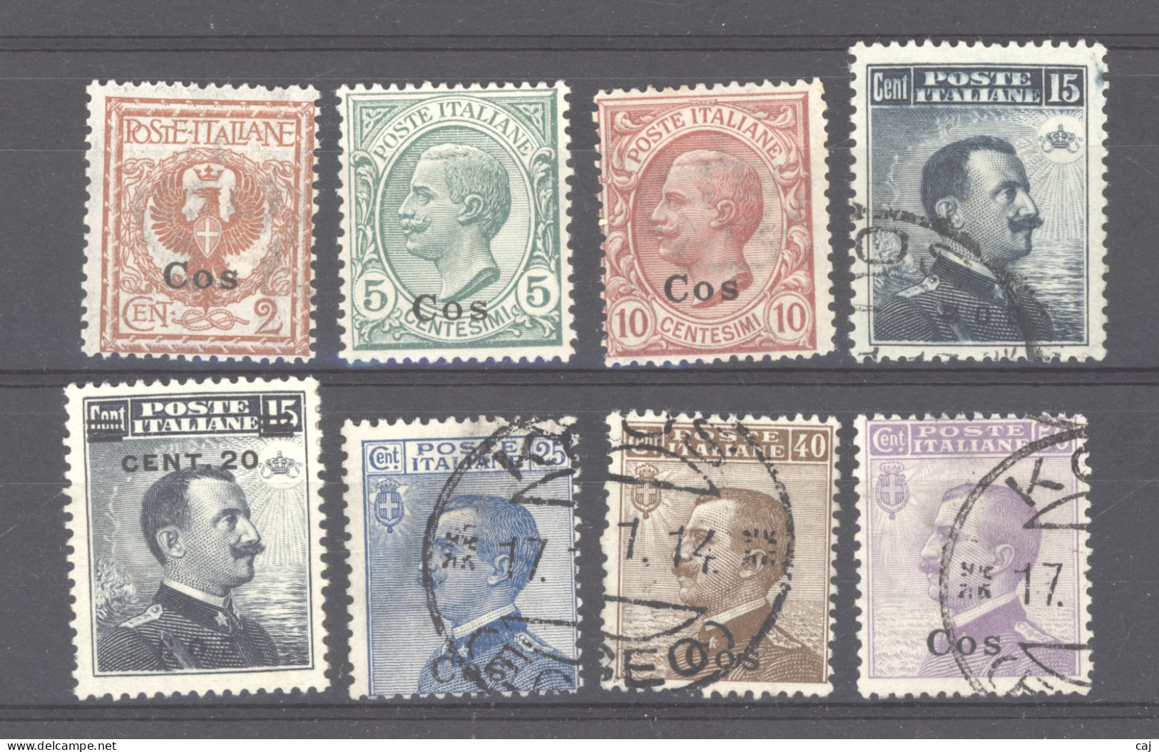 Italie  -  Coo  :   Yv 1-8  *,(o) - Egée (Coo)