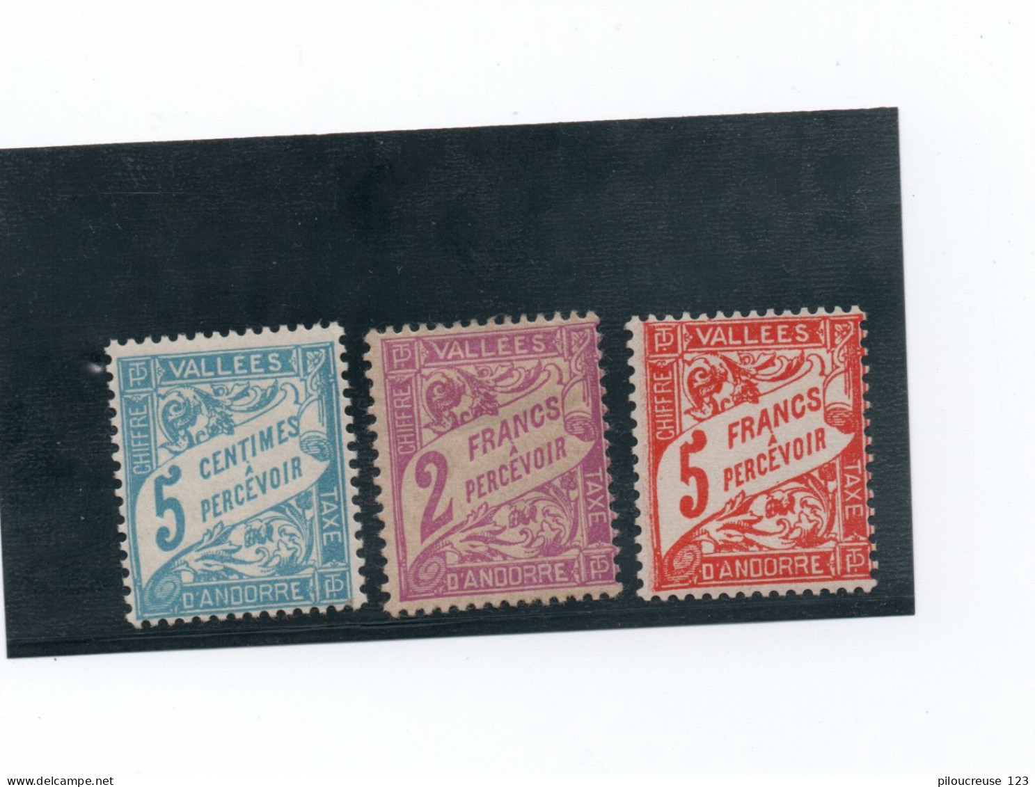 ANDORRE FRANCAIS - Y&T N°17-19 & 20 - Taxe - Neufs Avec Trace De Charnière Légère ** - Unused Stamps