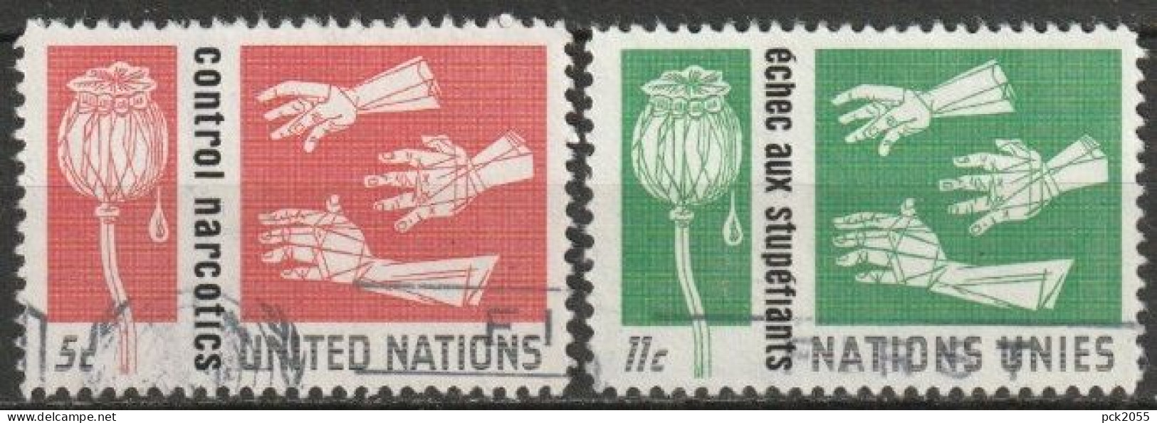 UNO New York 1964 Mi-Nr.142 - 143 O Gestempelt Suchtstoffkommission ( 4595) Günstiger Versand - Used Stamps