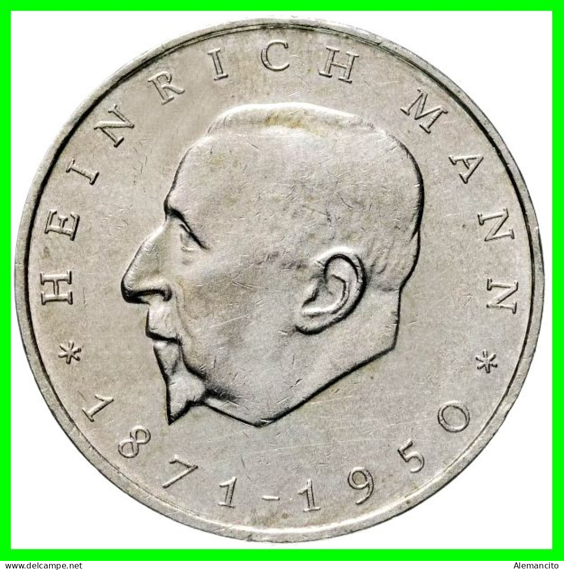 GERMANY DDR-REPUBLICA DEMOCRATICA DE ALEMANIA AÑO 1971  MONEDA DE 20.00-DM KM- ( 100TH ANNIVERSARY - BIRTH OF HEINRICH - 20 Marchi