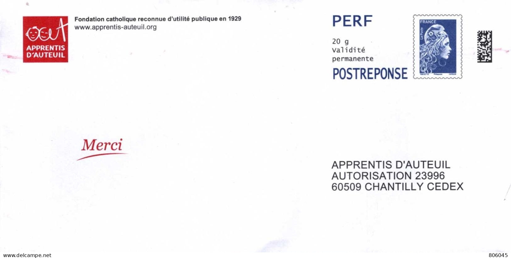 Prêt à Poster Réponse Apprentis D'Auteuil - PAP: Antwort