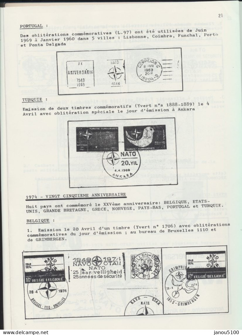 TIMBRES   ORGANISATIONS  INTERNATIONALES    BROCHURE "l' OTAN ET LA PHILATELIE "         1982. - OTAN