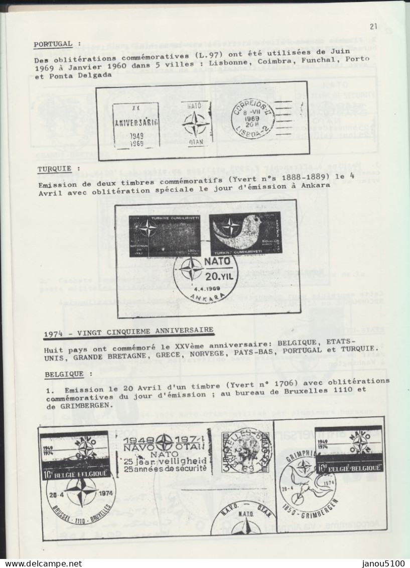 TIMBRES   ORGANISATIONS  INTERNATIONALES    BROCHURE "l' OTAN ET LA PHILATELIE "         1982. - NATO