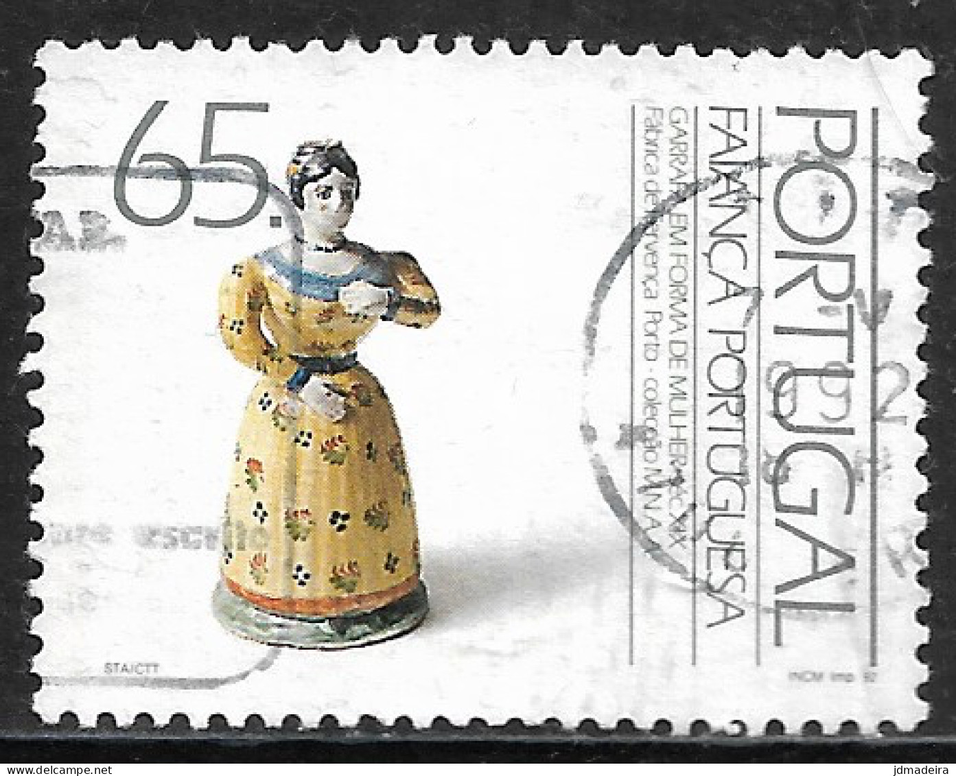 Portugal – 1992 Faience 65. Used Stamp - Gebruikt