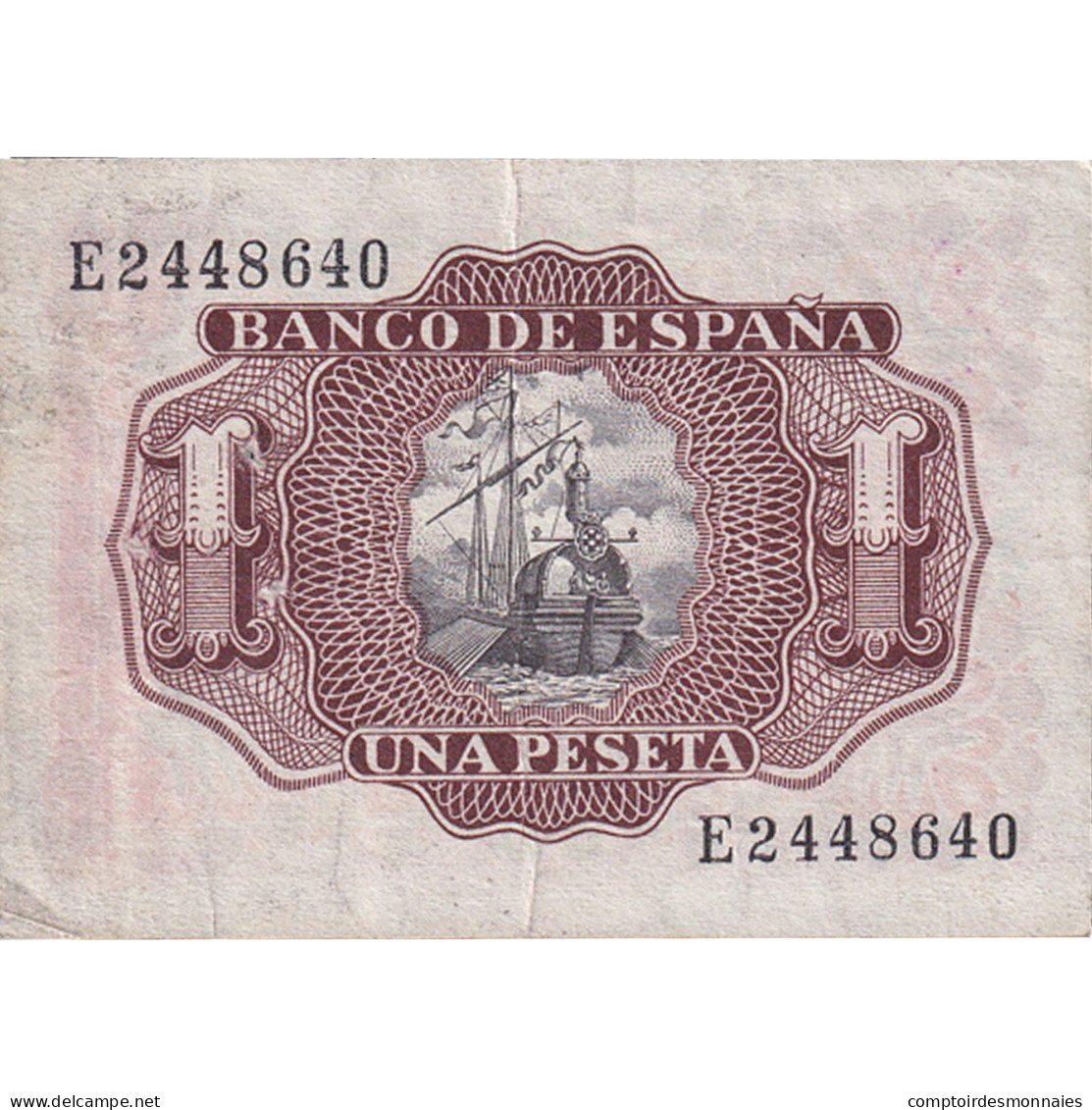 Billet, Espagne, 1 Peseta, 1953, 1953-07-22, KM:144a, TTB - 1-2 Peseten